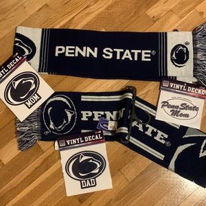 Penn State scarves and stickers